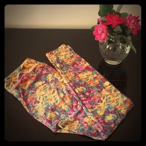 LuLaRoe floral leggings O/S